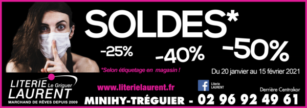 literie-laurent-soldes-2021 solde literie Tréguier
