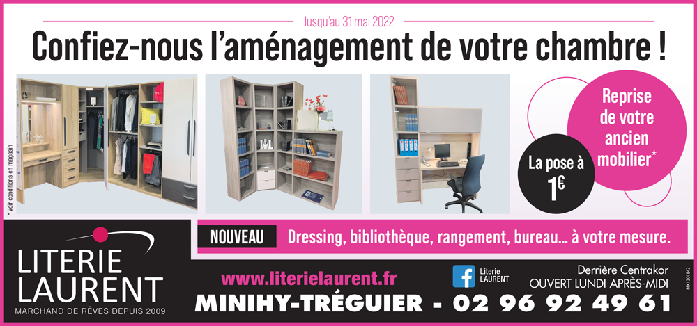 pub-laurent-literie-1000 promotion literie à tréguier